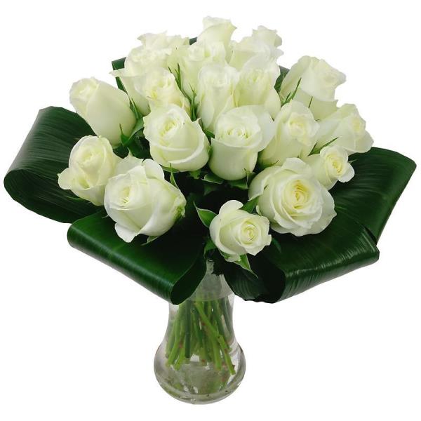  Kadıköy Çiçekçi Vazoda 20 Beyaz Gül Aranjmanı
