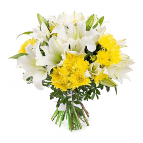 Altunizade Çiçek Siparişi Lilyum ve Sarı Papatya Buketi