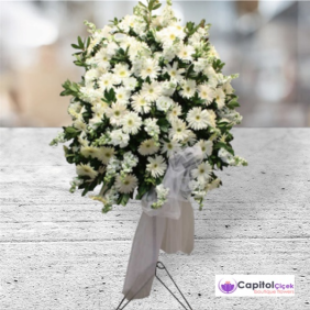  Üsküdar Çiçekçiler Beyaz Ferforje Çiçek Aranjmanı