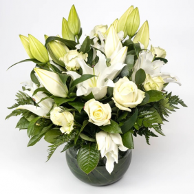 Ataşehir Çiçek Gönder Lilyum & Beyazgül Aranjmanı